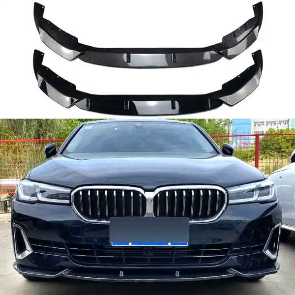 BMW G30 G31 5 Series 2021+ Facelift Carbon Fiber Look Front Bumper Splitter Lip