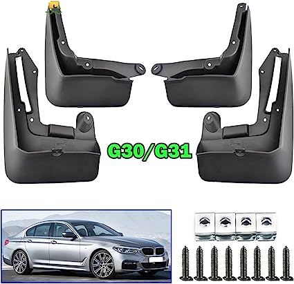 BMW 5 Series G30 G31 Sedan Saloon Touring 2017-23 4Pcs Mud Flaps Compatible