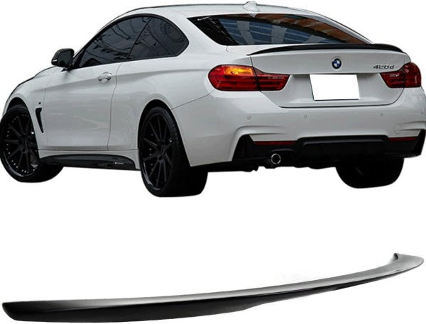 BMW 4 Series F32 2014+ 428i 430i 435i 440i P Style Black Rear spoiler tail Lip