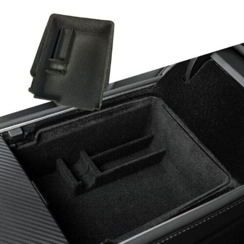 Tesla Model 3 2021-2023 Center Console Armrest Organizer Storage Bin with Flocking