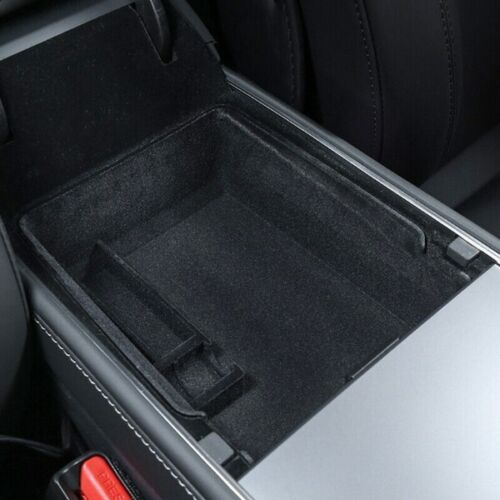 Tesla Model 3 2021-2023 Center Console Armrest Organizer Storage Bin with Flocking