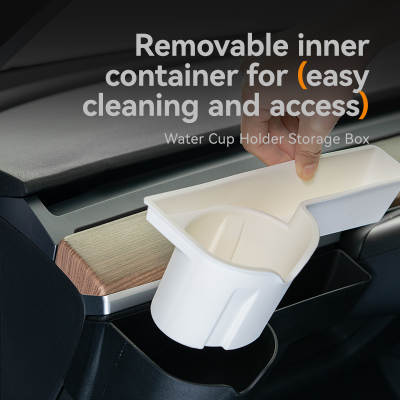 Tesla Model Y Car Dashboard Mount Water Cup Holder Storage Box Organizer