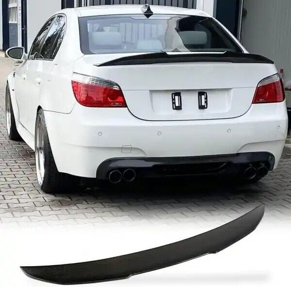 BMW 5 Series E60 Sedan PSM Style 2004-2010 Carbon Fiber Rear Trunk Spoiler