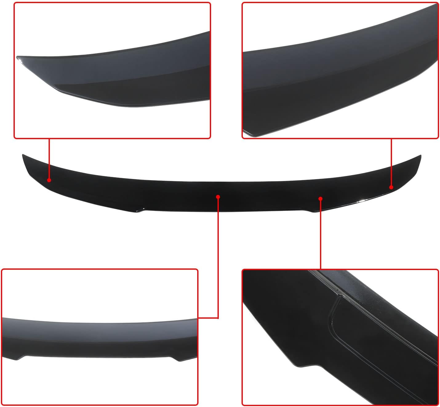 BMW 5 Series E60 Sedan PSM 2004-2009 Matte Black Rear Trunk Spoiler Wing