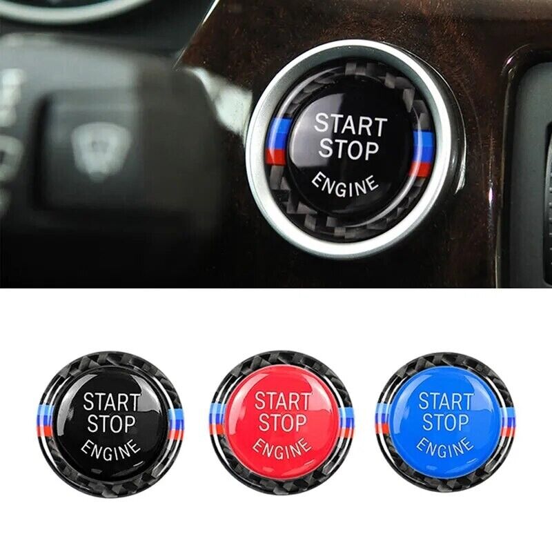 BMW E90 E92 E93 Engine Ignition Start Stop Button in Black Red Blue Ca ...