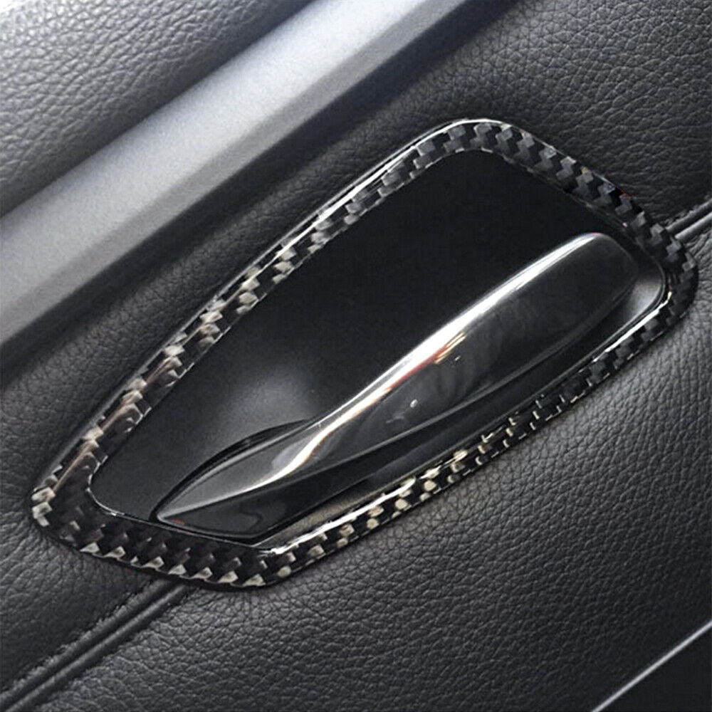 BMW 3Series E90 E92 E93 2005-2012 4Pcs Carbon Fiber Door Handle Cover Trim