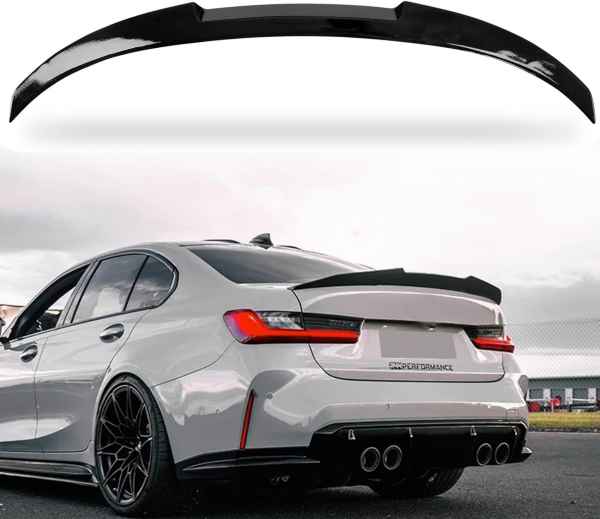 BMW M4 Gloss Black Style Spoiler Wing 2008-2012 E90 M3, 2006-2011 E90 323i 325i 328i 335i