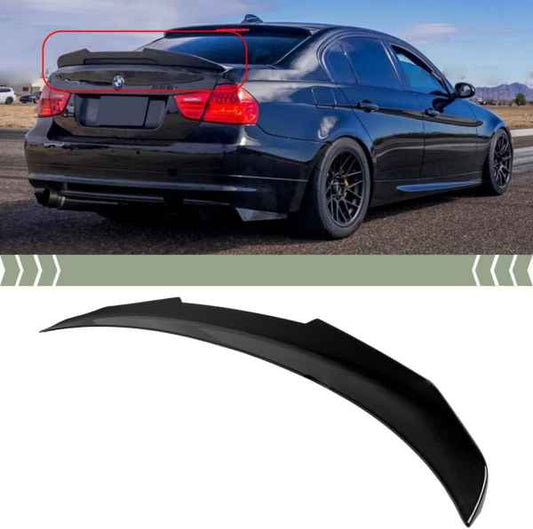 BMW 3 Series E90 M3 2008-2012 06-11 328i 330i 335i PSM Gloss Black Rear Trunk Spoiler