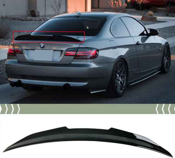 BMW E92 328i 335i M3 2007-2012 PSM Style Gloss Black Rear Trunk Spoiler