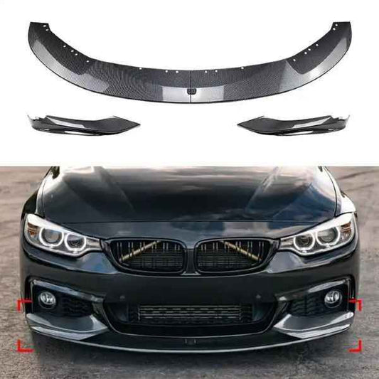 BMW 2014-2020 F32 F33 F36 4 Series M Sport Carbon Fiber Look Bumper Front Lip Splitter