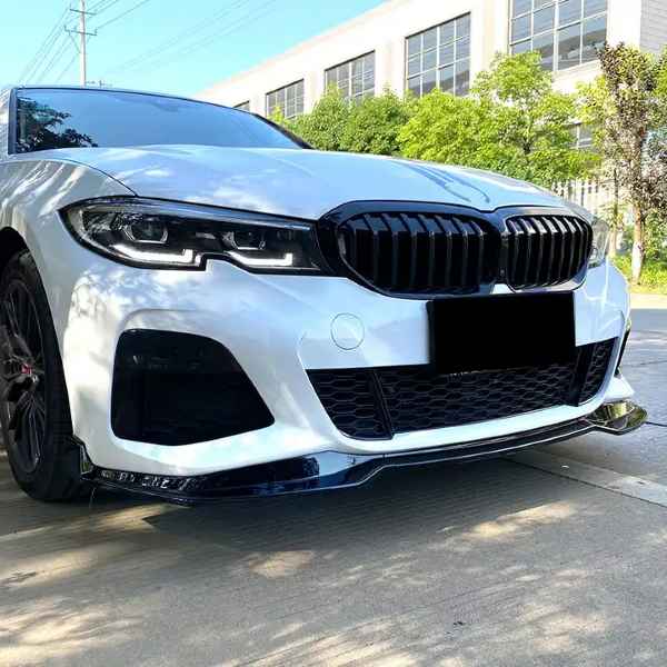 BMW 19-2022 BMW 3-SERIES G20 M340I M SPORT GLOSS BLACK FRONT BUMPER SPOILER LIP