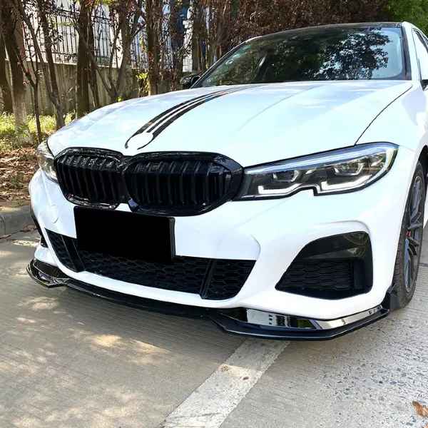 BMW 19-2022 BMW 3-SERIES G20 M340I M SPORT GLOSS BLACK FRONT BUMPER SPOILER LIP