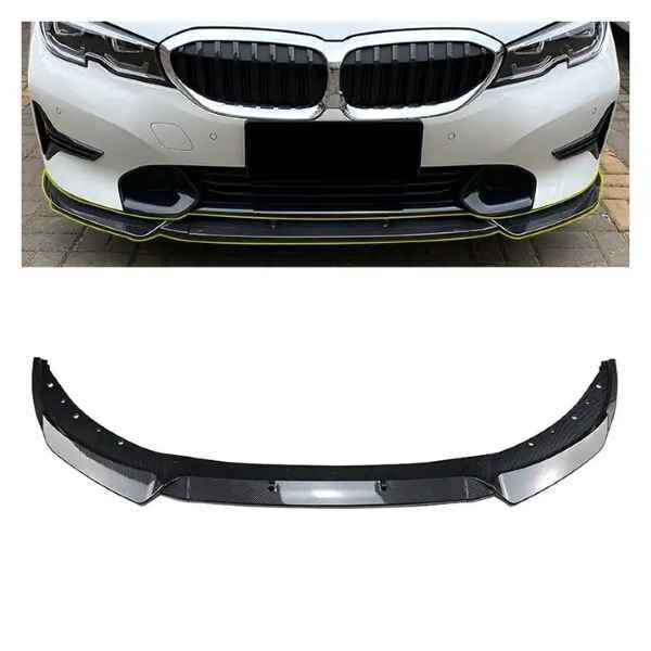 FOR BMW 2019-2022 3-SERIES G20 M340I M SPORT GLOSS Carbon FRONT BUMPER SPLITTER