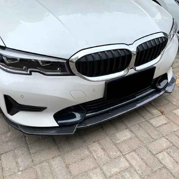 FOR BMW 2019-2022 3-SERIES G20 M340I M SPORT GLOSS Carbon FRONT BUMPER SPLITTER