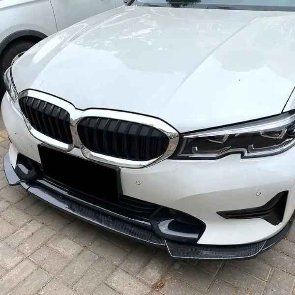 FOR BMW 2019-2022 3-SERIES G20 M340I M SPORT GLOSS Carbon FRONT BUMPER SPLITTER