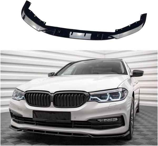 BMW 5 Series G30 G31 2017-2020 Gloss Black Front Bumper Lip Splitter