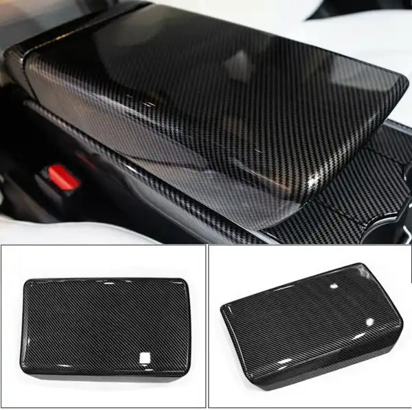 Tesla Model Y 2020-2023 Gloss Carbon Center Console Armrest Box Cover