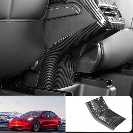 Tesla Model 3 2017-2023 Gloss Carbon Fiber Rear Air Outlet Anti-Kick Panel