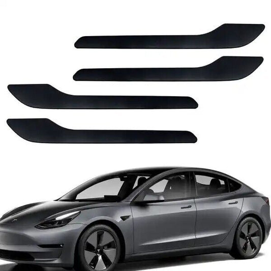 2017-2023 Tesla Model 3  4pc Matte Black Side Door Push Handle Cover Trims