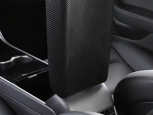 Tesla Model 3 2017-2023 Matte Carbon Center Console Armrest Box Cover