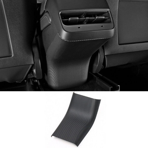 Tesla Model Y 2020-2023 Matte Carbon Fiber Rear Air Outlet Kick Panel