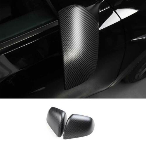 Tesla model 3 accessories Rear View Side cover cap Mirror Matte Carbon Fiber