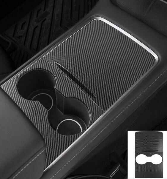 Tesla Model Y 21+ Center Console Matte Carbon Fiber overlay Not Stickers