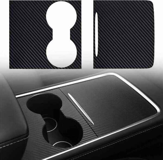 Tesla Model 3 21+ Center Console Matte Carbon Fiber overlay Not Stickers