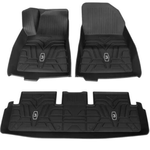 Tesla Model 3 2017-2020 All Weather Car Floor liners anti-slip proof Mats 3Pcs