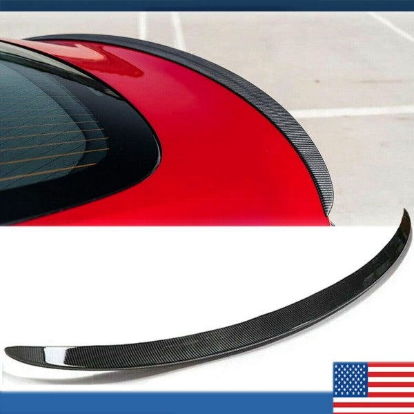 Fit Tesla Model 3 2017-2023 Rear OE Spoiler ABS Glossy Carbon lip trunk lid Wing