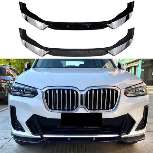 BMW X3 G01 X4 G02 2022-2024 M sport Gloss Black Front Lip Splitter Air Dam