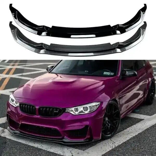 BMW F80 F82 F83 M3 M4 2015-2020 Front Bumper Lip Splitter Carbon Fiber Style