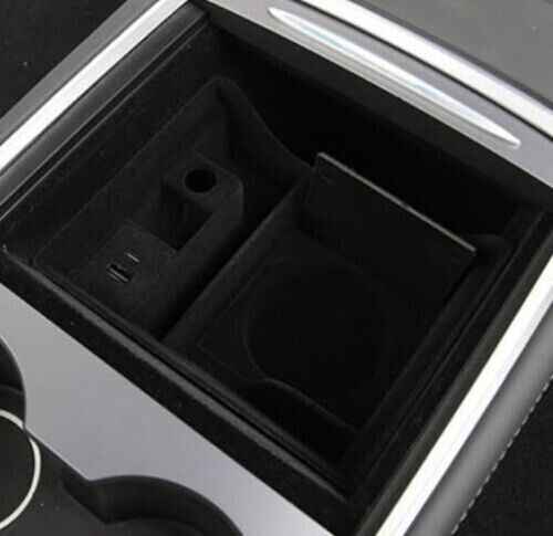 Tesla Model Y 21+ Center console With Cup Holder & Usb + armrest organizer