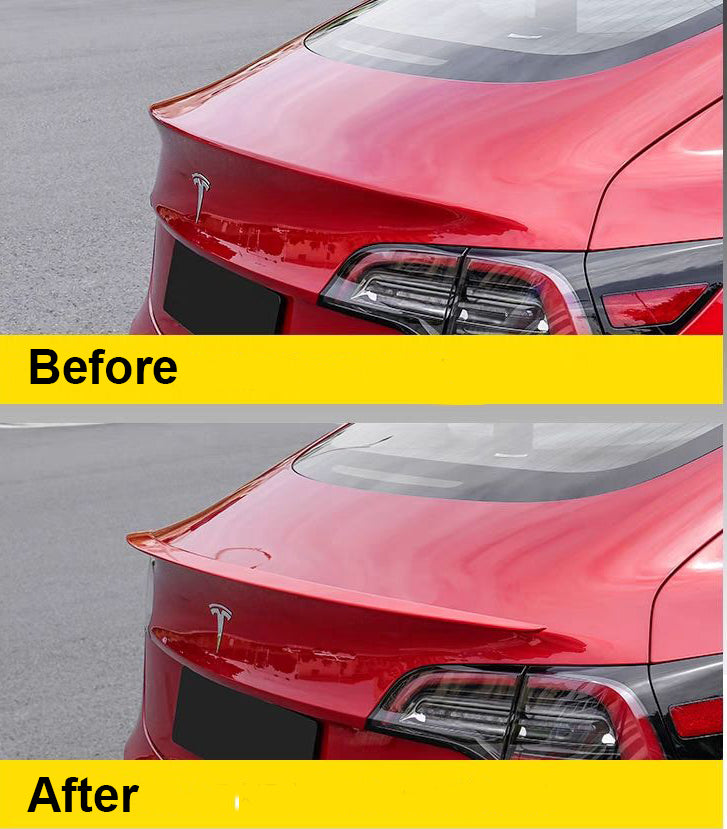 Tesla Model 3 2017-2023 Rear OE Spoiler ABS Red Metallic lip trunk lid Wing