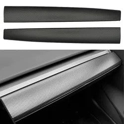 Tesla Model 3 2017-2023 2PC Matte Carbon Fiber Look Dashboard Cover Front Instrument Panel Trim