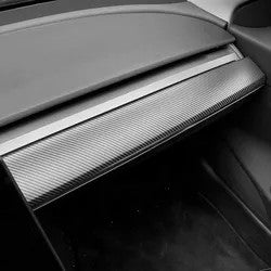 Tesla Model 3 2017-2023 2PC Matte Carbon Fiber Look Dashboard Cover Front Instrument Panel Trim