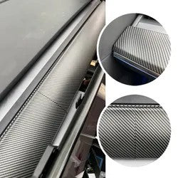 Tesla Model 3 2017-2023 2PC Matte Carbon Fiber Look Dashboard Cover Front Instrument Panel Trim