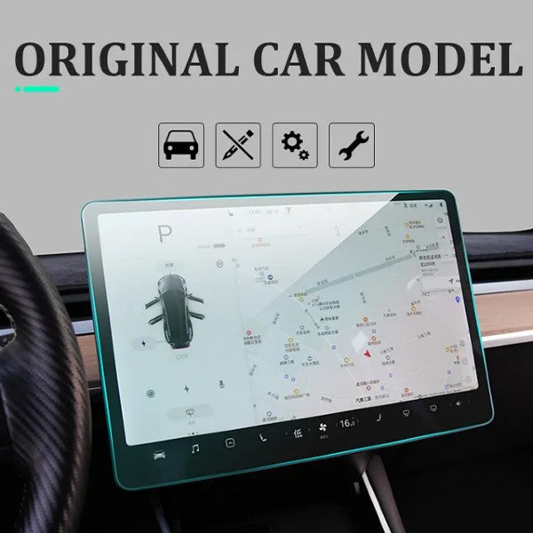 Tesla Model 3 2017-2023 Finger Print Tempered Glass Display Anti Glare Protector Screen Protector