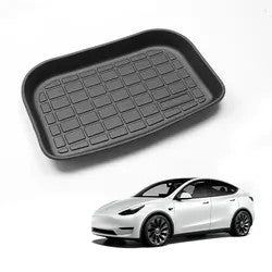 Tesla Model Y 2020-2023 Tpe Nano Pattern Bottom Trunk All Weather Mat(Picture not of Exact mat)